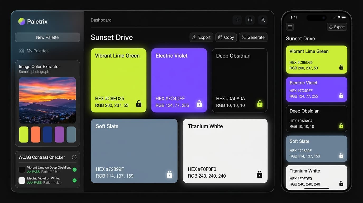 Paletrix — Modern Color Palette Generator & Color Utility App